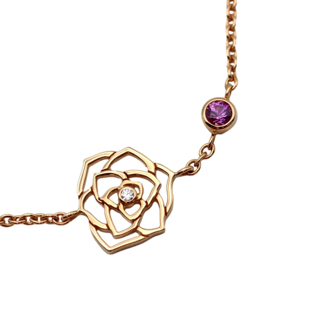 PIAGET bracelet Au750, K18YG, pink sapphire, diamond gold Rose Bracelet Women Used Authentic