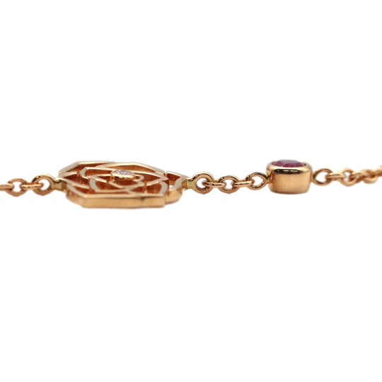 PIAGET bracelet Au750, K18YG, pink sapphire, diamond gold Rose Bracelet Women Used Authentic