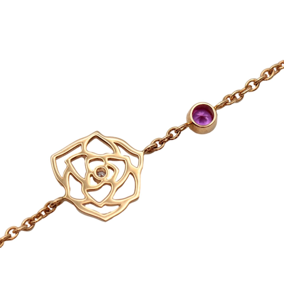 PIAGET bracelet Au750, K18YG, pink sapphire, diamond gold Rose Bracelet Women Used Authentic