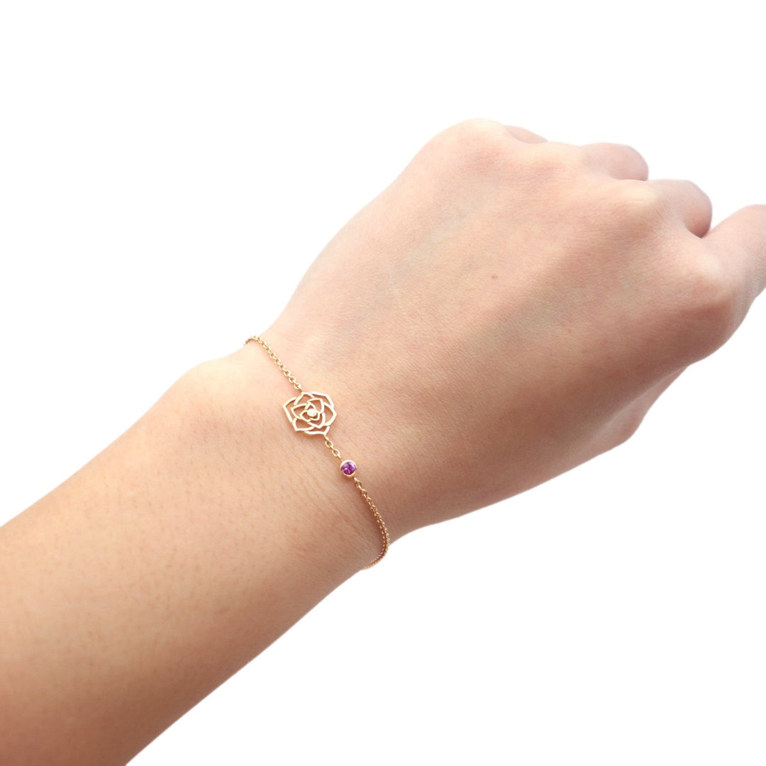 PIAGET bracelet Au750, K18YG, pink sapphire, diamond gold Rose Bracelet Women Used Authentic
