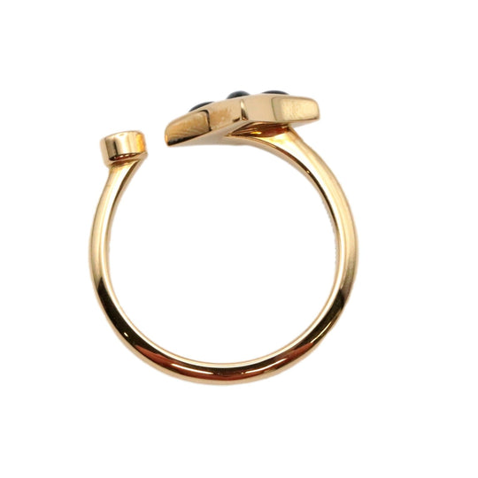 LOUIS VUITTON Ring Au750, Onyx, K18YG, Diamond Black gold Women 50 Used Authentic