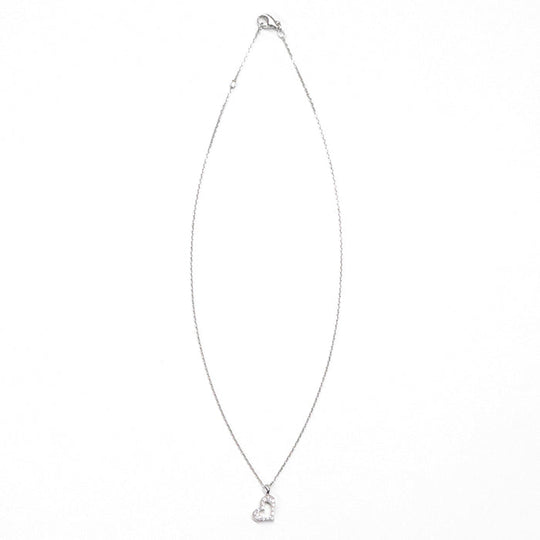PIAGET Necklace K18WG, Diamond, K18WG Clear, Silver Limelight Heart Necklace Women Used Authentic