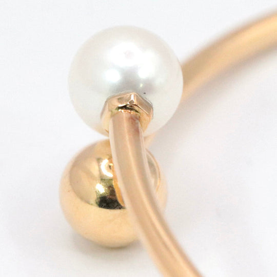 TIFFANY&Co. Bangle K18PG Au750, Pearl gold Hardware Pearl Ball Women Used Authentic