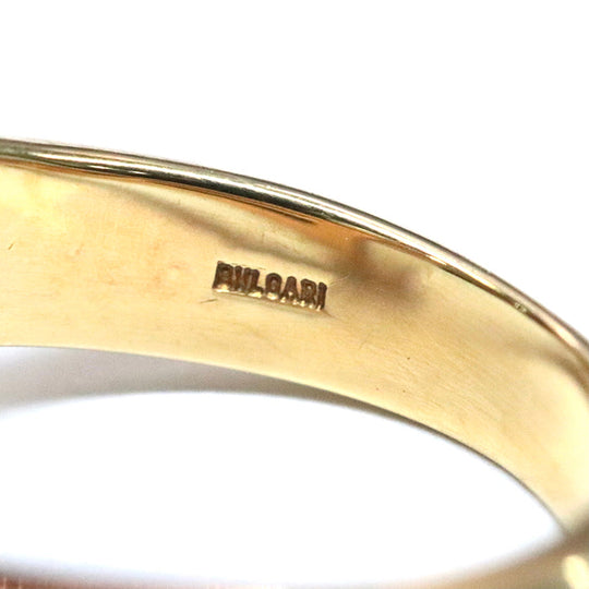 BVLGARI Ring Au750, K18YG, K18YG, pearl, diamond white Women Used Authentic