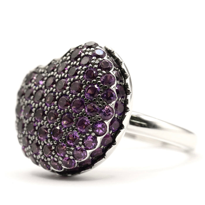 Boucheron Ring Au750%, K18WG%, K18WG, Amethyst purple Women 50 Used Authentic