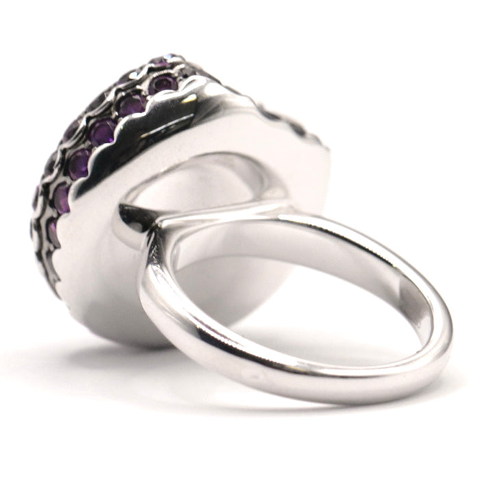 Boucheron Ring Au750%, K18WG%, K18WG, Amethyst purple Women 50 Used Authentic
