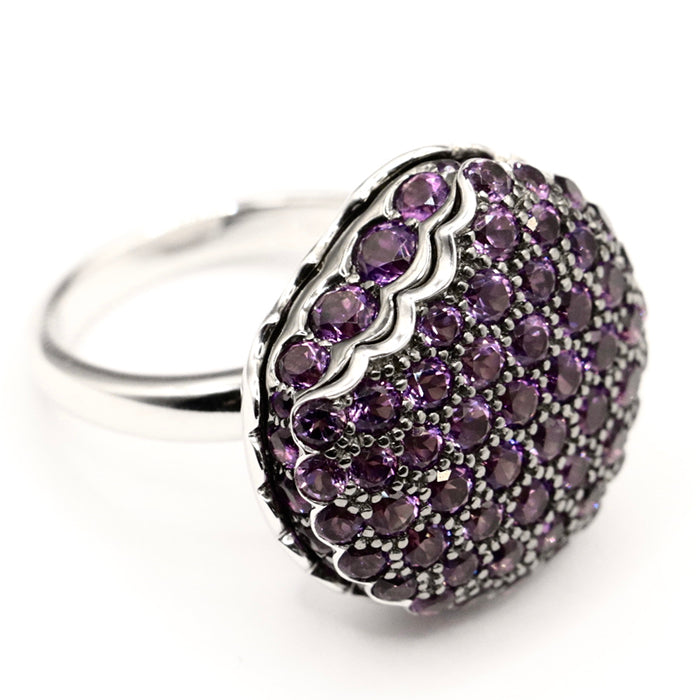 Boucheron Ring Au750%, K18WG%, K18WG, Amethyst purple Women 50 Used Authentic