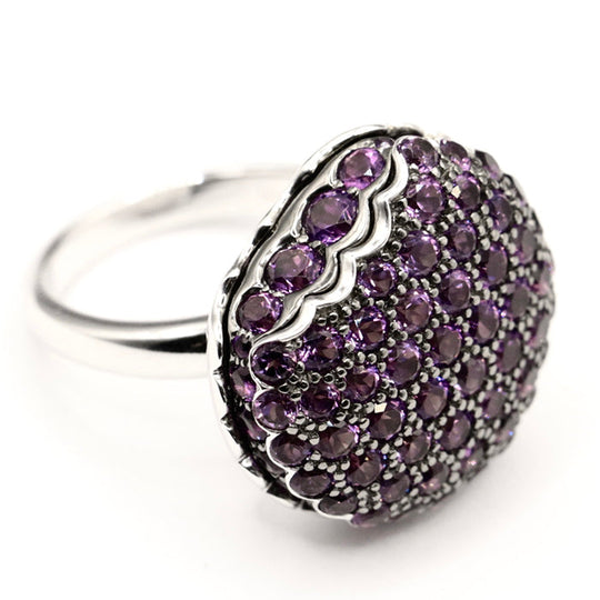 Boucheron Ring Au750%, K18WG%, K18WG, Amethyst purple Women 50 Used Authentic