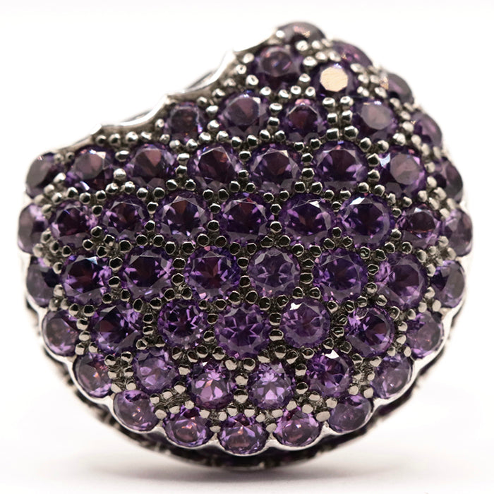 Boucheron Ring Au750%, K18WG%, K18WG, Amethyst purple Women 50 Used Authentic