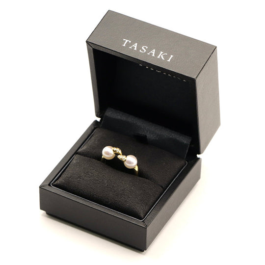 TASAKI Ring RPI-4503 Au750%, K18YG%, K18YG, pearl, diamond white Women Used Authentic