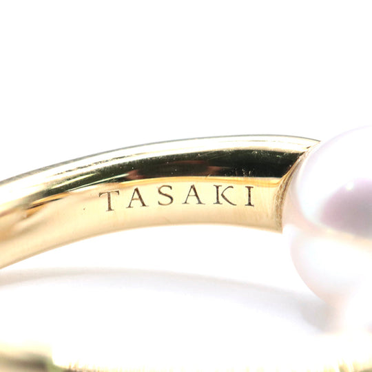 TASAKI Ring RPI-4503 Au750%, K18YG%, K18YG, pearl, diamond white Women Used Authentic
