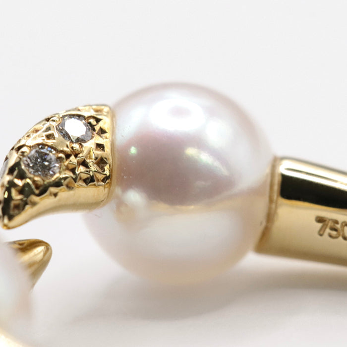 TASAKI Ring RPI-4503 Au750%, K18YG%, K18YG, pearl, diamond white Women Used Authentic