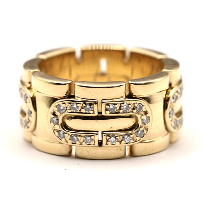 CARTIER Ring Au750 K18YG Yellow Gold PANTHERE Art Deco