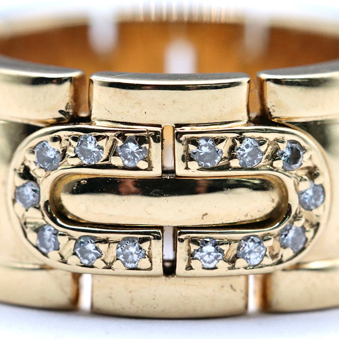 CARTIER Ring Au750 K18YG Yellow Gold PANTHERE Art Deco