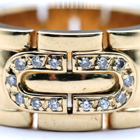 CARTIER Ring Au750 K18YG Yellow Gold PANTHERE Art Deco