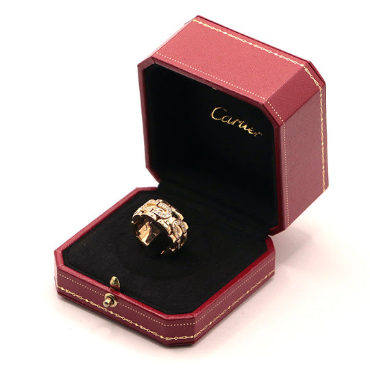 CARTIER Ring Au750 K18YG Yellow Gold PANTHERE Art Deco