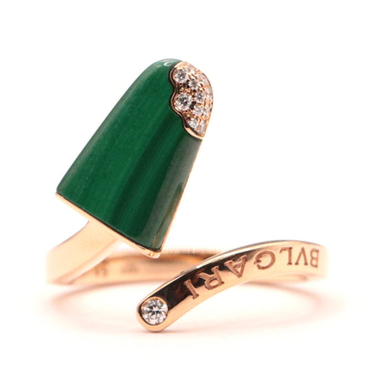 BVLGARI Ring Au750�“ , K18PG�“ , K18PG Pink gold Gerati Women Used Authentic