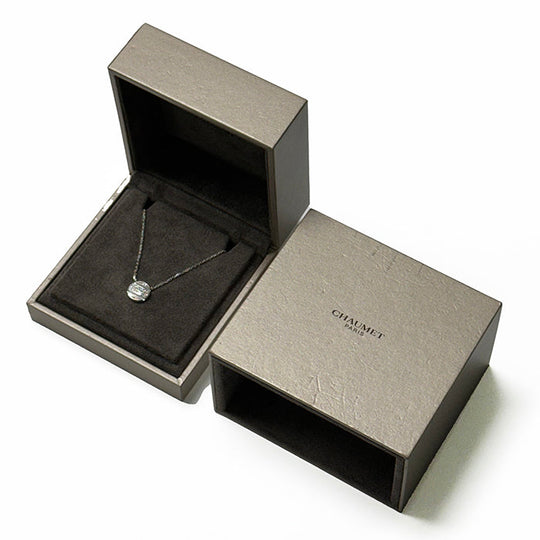 Chaumet Necklace Au750, K18WG, Diamond Silver Women Used Authentic