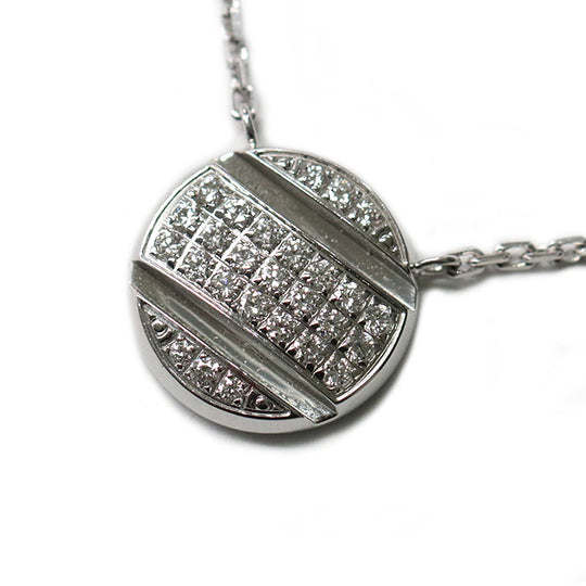 Chaumet Necklace Au750, K18WG, Diamond Silver Women Used Authentic