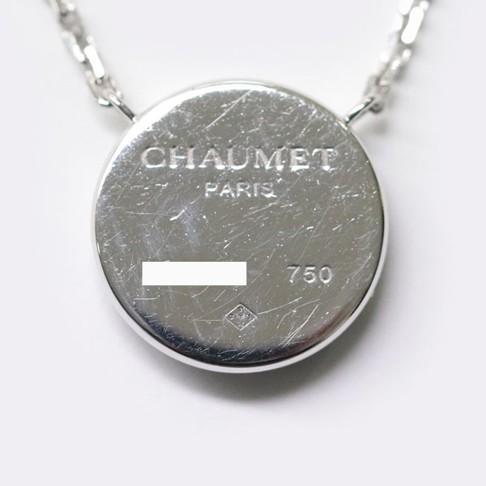 Chaumet Necklace Au750, K18WG, Diamond Silver Women Used Authentic