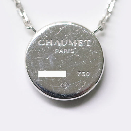 Chaumet Necklace Au750, K18WG, Diamond Silver Women Used Authentic