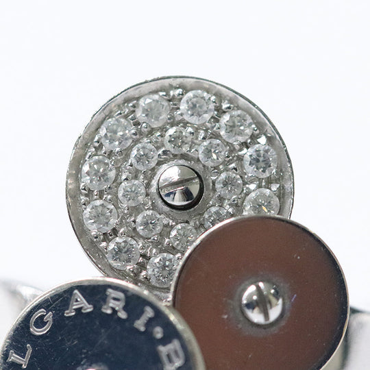 BVLGARI Ring Au750 , K18WG Silver Chicladi Women Used Authentic