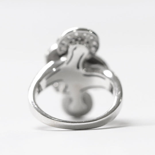 BVLGARI Ring Au750 , K18WG Silver Chicladi Women Used Authentic
