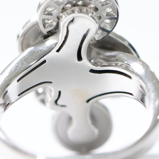 BVLGARI Ring Au750 , K18WG Silver Chicladi Women Used Authentic