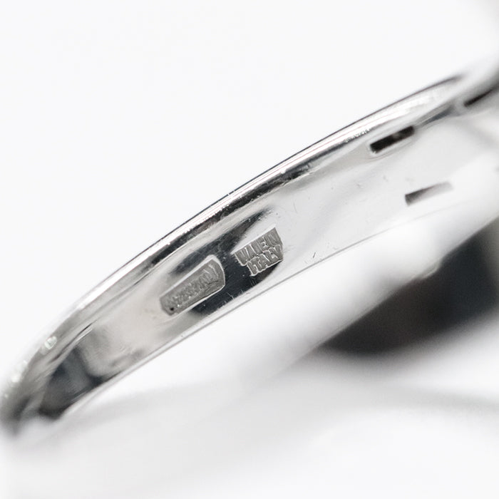 BVLGARI Ring Au750 , K18WG Silver Chicladi Women Used Authentic