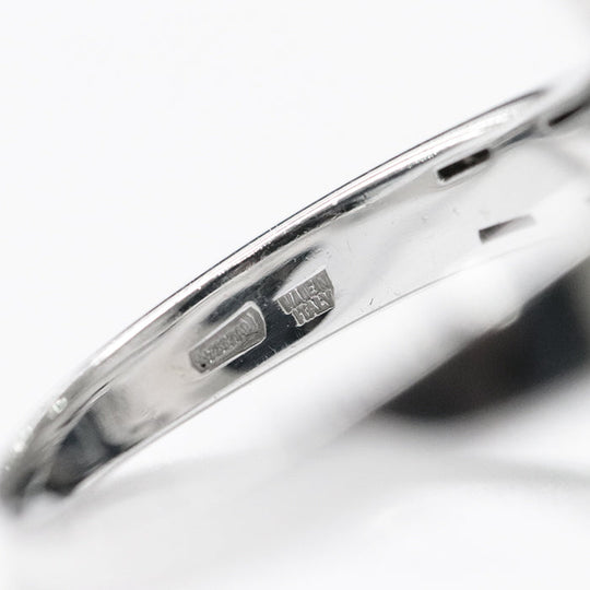BVLGARI Ring Au750 , K18WG Silver Chicladi Women Used Authentic