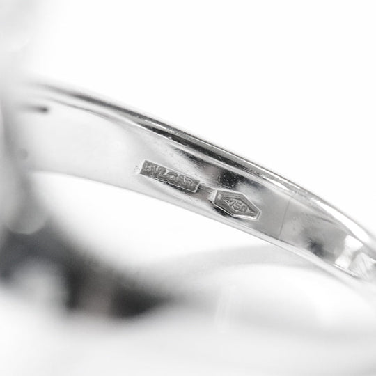 BVLGARI Ring Au750 , K18WG Silver Chicladi Women Used Authentic