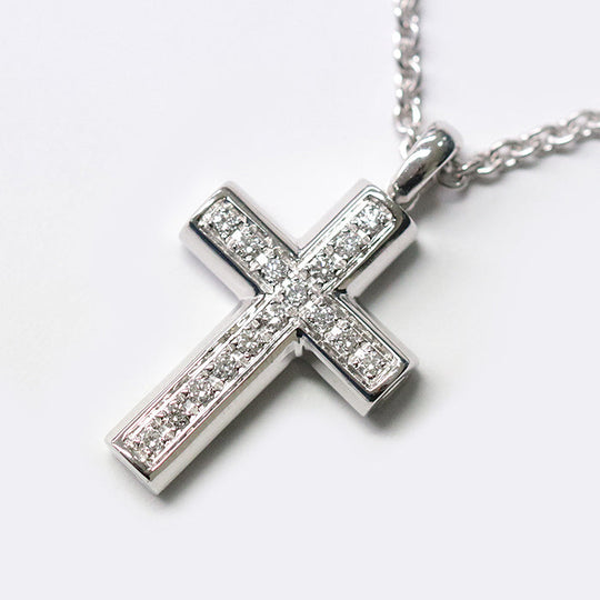 BVLGARI Necklace Au750%, K18WG, Stone Silver Women Used Authentic