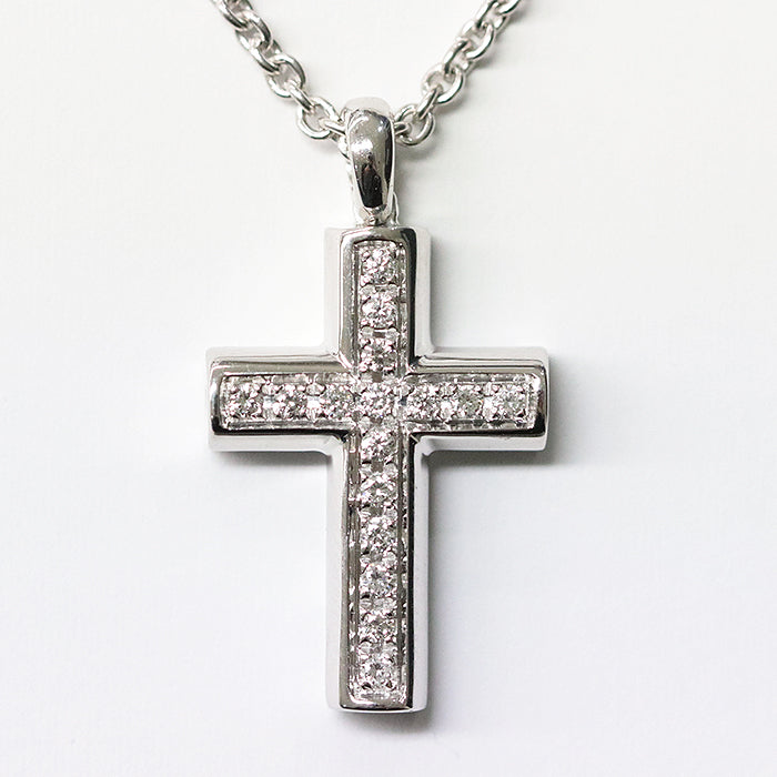 BVLGARI Necklace Au750%, K18WG, Stone Silver Women Used Authentic