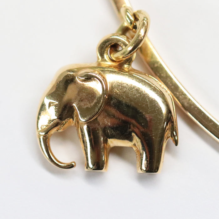 Georg Jensen Bangle K18YG%, Au750%, K18YG, Ruby gold Animal Bell Vintage Charm Women Used Authentic