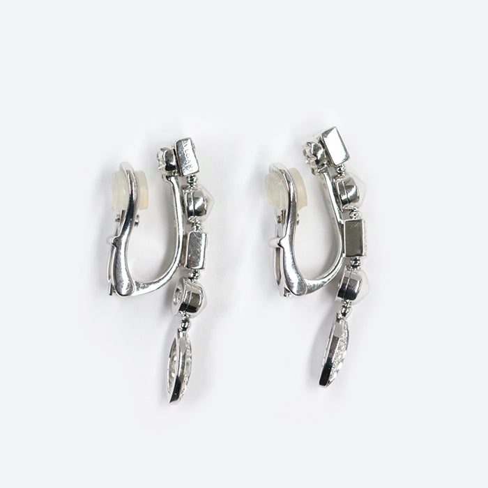 BVLGARI Pierce K18WG%, Au750%, K18WG, Diamond Clear Silver Women Used Authentic