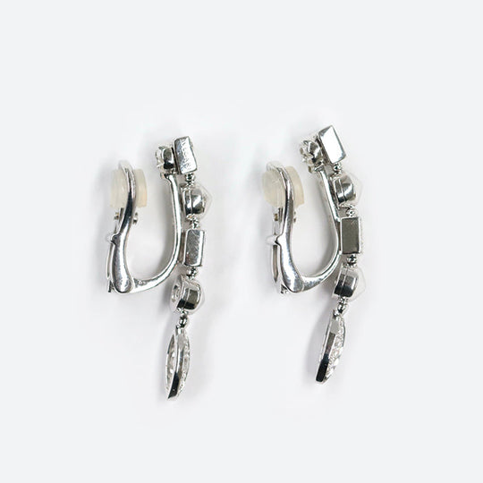 BVLGARI Pierce K18WG%, Au750%, K18WG, Diamond Clear Silver Women Used Authentic