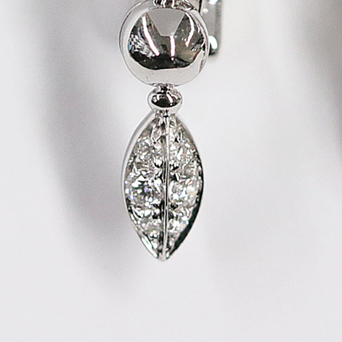 BVLGARI Pierce K18WG%, Au750%, K18WG, Diamond Clear Silver Women Used Authentic