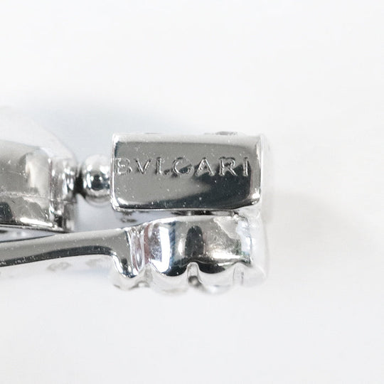 BVLGARI Pierce K18WG%, Au750%, K18WG, Diamond Clear Silver Women Used Authentic