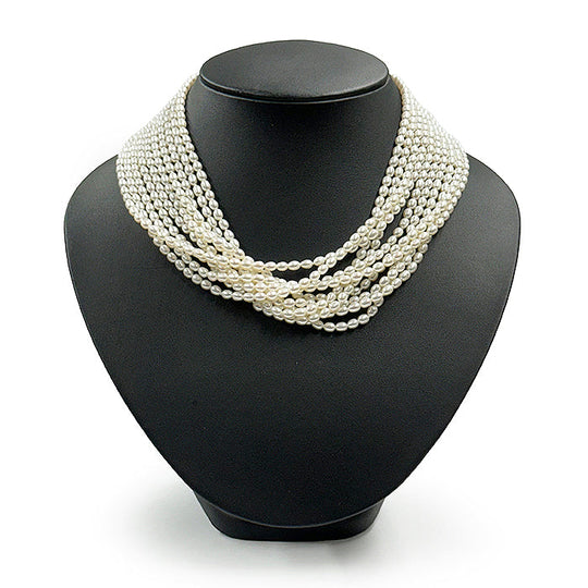 TIFFANY&Co. Necklace K18YG , Au750 white Paloma Picasso Elsa Peretti 10 strand pearl Women Used Authentic