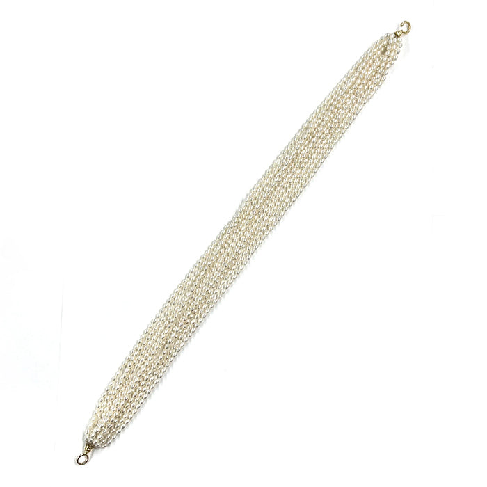 TIFFANY&Co. Necklace K18YG , Au750 white Paloma Picasso Elsa Peretti 10 strand pearl Women Used Authentic