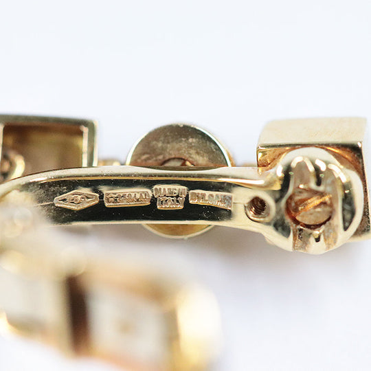 BVLGARI Earring K18YG , Au750 gold Pierce Women Used Authentic