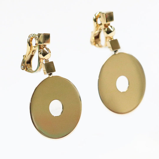 BVLGARI Earring K18YG , Au750 gold Pierce Women Used Authentic