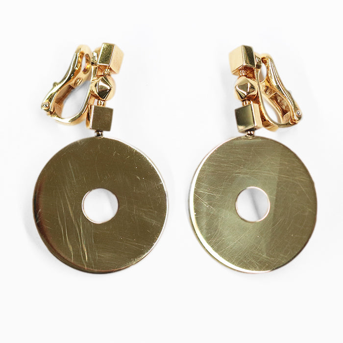 BVLGARI Earring K18YG , Au750 gold Pierce Women Used Authentic
