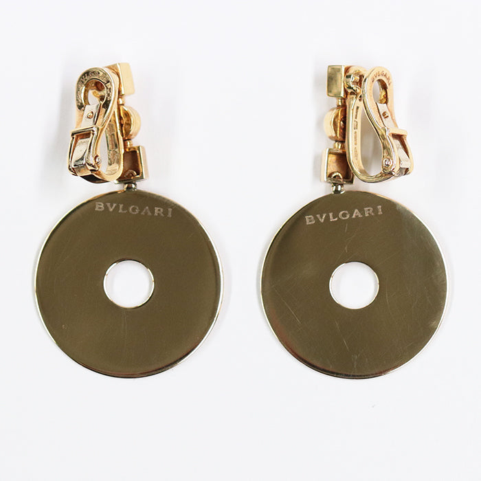 BVLGARI Earring K18YG , Au750 gold Pierce Women Used Authentic
