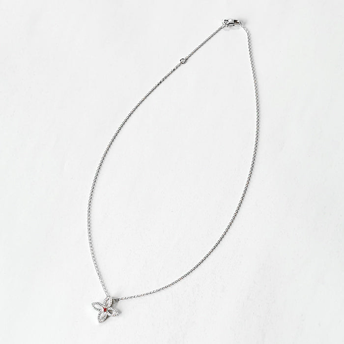 LOUIS VUITTON Necklace K18WG, diamond, pink sapphire Silver Women Used Authentic