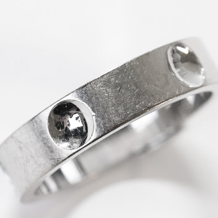 LOUIS VUITTON Ring G35482 Au750 Silver mens(Unisex) 59 Used Authentic