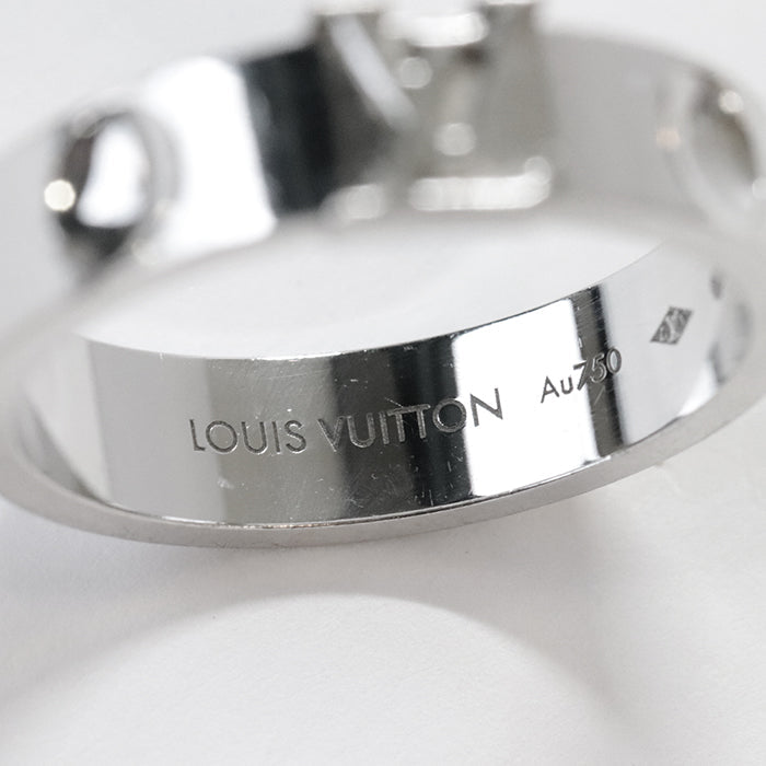 LOUIS VUITTON Ring G35482 Au750 Silver mens(Unisex) 59 Used Authentic