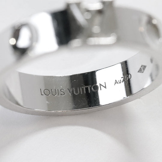 LOUIS VUITTON Ring G35482 Au750 Silver mens(Unisex) 59 Used Authentic