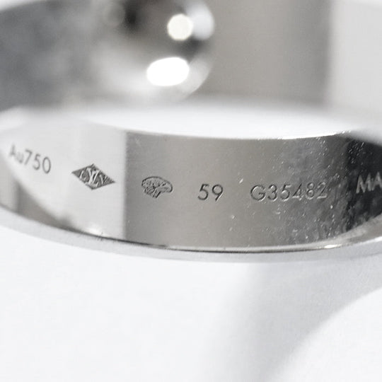 LOUIS VUITTON Ring G35482 Au750 Silver mens(Unisex) 59 Used Authentic
