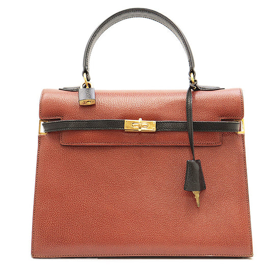 MORABITO Handbag leather Brown 2WAY Scala 28 Women Used Authentic